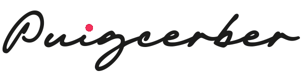 Logotipo negro puigcerber rojo